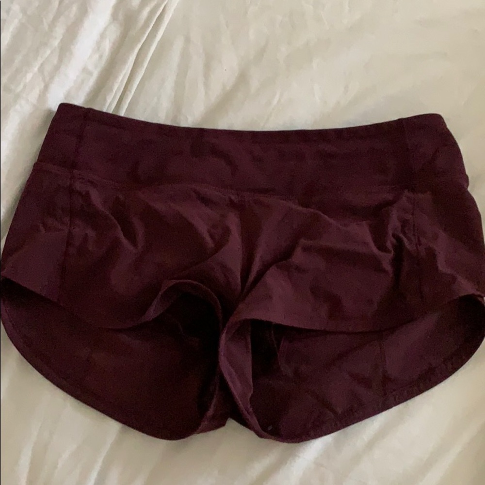 Lululemon speed up shorts size 4